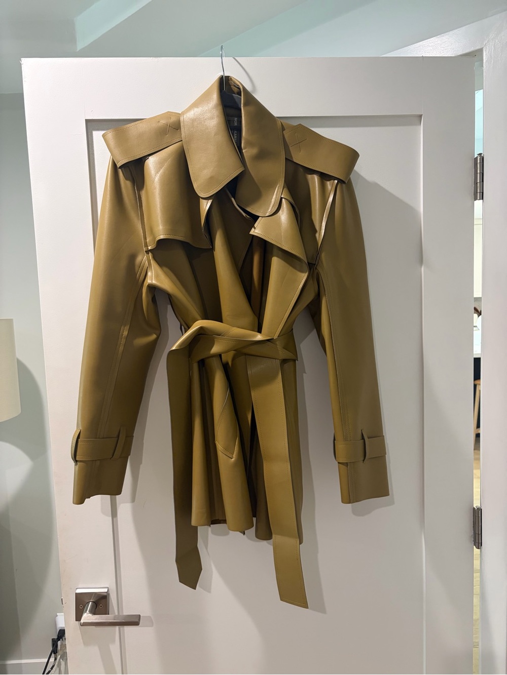 Norma Kamali Trench Coat with Tie Belt